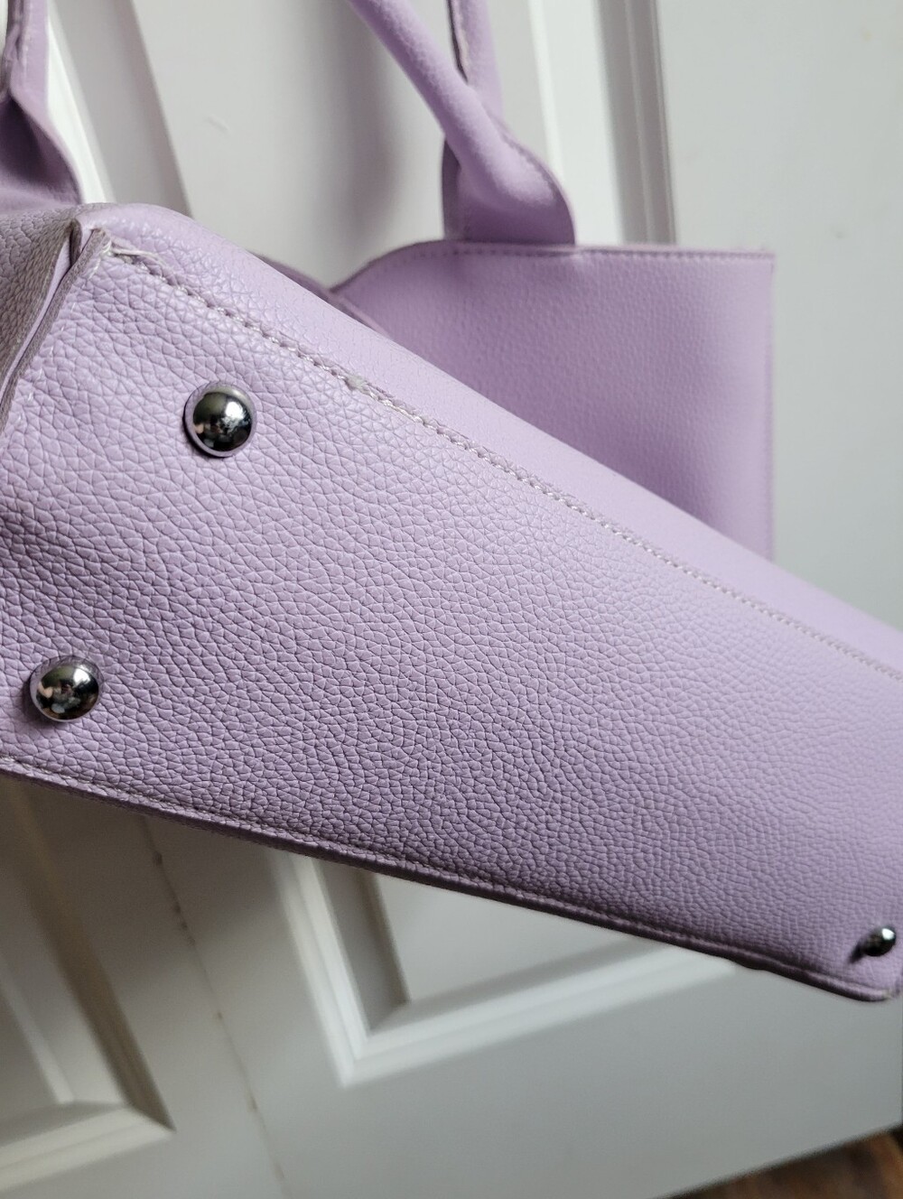 Mellow World Vegan Leather Tote Bag Lavender - Picture 5 of 13